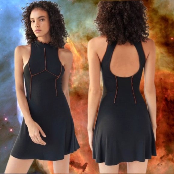 Urban Outfitters Dresses & Skirts - Urban Outfitters | UO Deja Seamed Mini Dress Sleeveless Ribbed Black New Medium